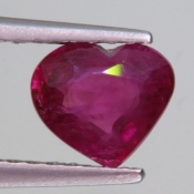 ok. 0,935ct/szt. -ZMYSŁOWY RUBIN NAT.- 5,57x6,43/2,87 serce