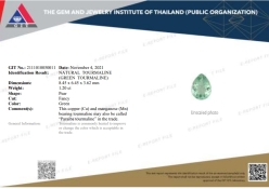 ok. 1,200 ct/szt. -PARAIBA  TURMALIN NAT.- 8,45x6,45/3,62mm kropla