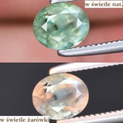 ok. 0,87ct/szt. -ZMIENNOBARWNY  ALEKSANDRYT NAT.- 5,41x4,38/4,20mm owal