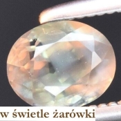 ok. 0,87ct/szt. -ZMIENNOBARWNY  ALEKSANDRYT NAT.- 5,41x4,38/4,20mm owal