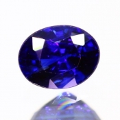 ok. 0,725ct/szt. -GŁEBOKI SZAFIR NAT.- 5,87x4,64/3,28mm owal