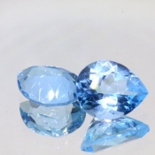 ok. 10,13ct/para -SWISS BLUE TOPAZ NAT.- 12,18x10,09/5,43mm + 12,20x9,99/6,25mm kropla