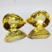 ok. 12,95ct/para -SŁONECZNY AAA CYTRYN NAT.- 14,68x11,04/8,76mm +14,64x10,83/7,69mm kropla