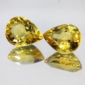 ok. 12,95ct/para -SŁONECZNY AAA CYTRYN NAT.- 14,68x11,04/8,76mm +14,64x10,83/7,69mm kropla