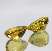 ok. 12,95ct/para -SŁONECZNY AAA CYTRYN NAT.- 14,68x11,04/8,76mm +14,64x10,83/7,69mm kropla