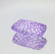 ok. 12,385ct/szt. -LAWENDOWY AMETYST NAT.- 19,92x12,01/8,50mm antyk