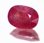 ok. 6,43ct/szt. -MALINOWY RUBIN NAT.- 12,42x9,10/6,20mm owal