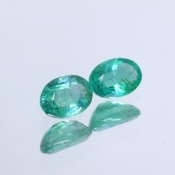 ok. 1,485ct/para -SZMARAGD NAT.- 7,0x5,0/3,5mm (?0,2mm) owal	CRISTAL 