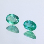 ok. 1,485ct/para -SZMARAGD NAT.- 7,0x5,0/3,5mm (?0,2mm) owal	CRISTAL 