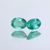 ok. 1,485ct/para -SZMARAGD NAT.- 7,0x5,0/3,5mm (?0,2mm) owal	CRISTAL 