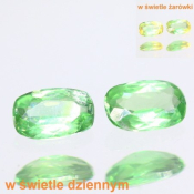 ok. 0,525ct/para -IDEALNA PARA ALEKSANDRYT NAT.- 4,85x3,21/1,86mm + 4,83x3,12/1,83mm antyk