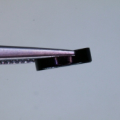 ok. 1,655ct/szt. -GŁEBOKI ONYKS NAT.- 8,15x8,13/2,33mm antyk