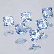 ok. 0,18ct/szt. -BABY BLUE AKWAMARYN NAT.- 3,5x3,5mm kwadrat