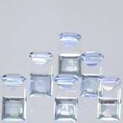 ok. 0,18ct/szt. -BABY BLUE AKWAMARYN NAT.- 3,5x3,5mm kwadrat