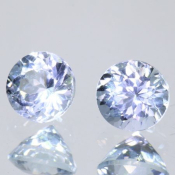 ok. 1,15ct/para -NASYCONY AKWAMARYN NAT.- 5,2mm średnicy  okrągły