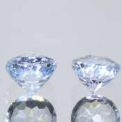 ok. 1,15ct/para -NASYCONY AKWAMARYN NAT.- 5,2mm średnicy  okrągły