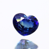 ok. 0,635ct/szt. -DEEP BLUE SZAFIR NAT.- 4,97x4,37/3,16mm serce
