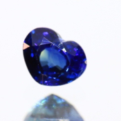 ok. 0,635ct/szt. -DEEP BLUE SZAFIR NAT.- 4,97x4,37/3,16mm serce