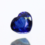 ok. 0,605ct/szt. -DEEP BLUE SZAFIR NAT.- 5,04x4,47/3,02mm serce