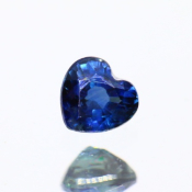 ok. 0,36ct/szt. -DEEP BLUE SZAFIR NAT.- 4,04x3,84/2,62mm serce