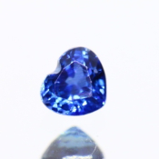 ok. 0,4ct/szt. -DEEP BLUE SZAFIR NAT.- 4,23x3,97/2,82mm serce