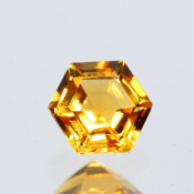 ok. 0,48ct/szt. -ZŁOCISTY CYTRYN NAT.- 4,93x4,88/3,22mm hexagon