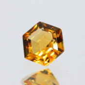 ok. 0,48ct/szt. -ZŁOCISTY CYTRYN NAT.- 4,93x4,88/3,22mm hexagon