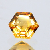 ok. 0,51ct/szt. -ZŁOCISTY CYTRYN NAT.- 4,99x4,99/3,26mm hexagon