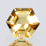 ok. 0,77ct/szt. -ZŁOCISTY CYTRYN NAT.- 6,02x6,01/3,70mm hexagon
