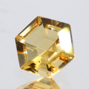 ok. 0,77ct/szt. -ZŁOCISTY CYTRYN NAT.- 6,02x6,01/3,70mm hexagon