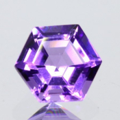 ok. 0,845ct/szt. -NASYCONY AMETYST NAT.- 5,99x6,02/3,94mm hexagon
