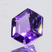 ok. 0,81ct/szt. -NASYCONY AMETYST NAT.- 6,07x6,08/3,93mm hexagon