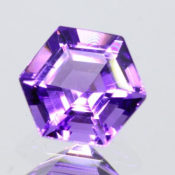 ok. 0,81ct/szt. -NASYCONY AMETYST NAT.- 6,07x6,08/3,93mm hexagon