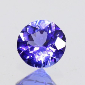 ok. 0,715ct/szt. -AAA FIOLETOWONIEBIESKI TANZANIT NAT.- 5,96x5,96/3,28 okrągły