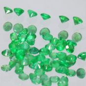 ok. 0,007ct/szt. -TOP GREEN SZMARAGD NAT.- d1,0 +/-0,2mm okrągły