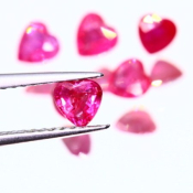 ok. 0,22ct/szt. -RÓŹOWAWY RUBIN NAT.- 3,7x3,7mm (+/-0,2) serce